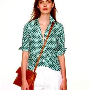 J. Crew Green Button Down Shirt